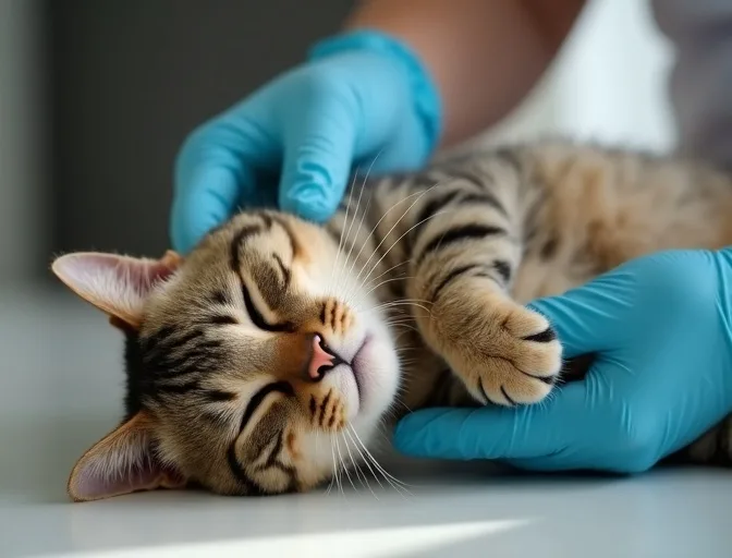 Specialist carefully handling a deceased cat with dignity in Crib Point